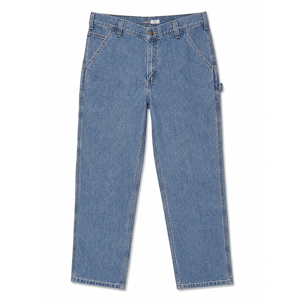 Carhartt Loose Fit Carpenter Jeans Light Wash Blue Denim 36x30 Utility Work Pant